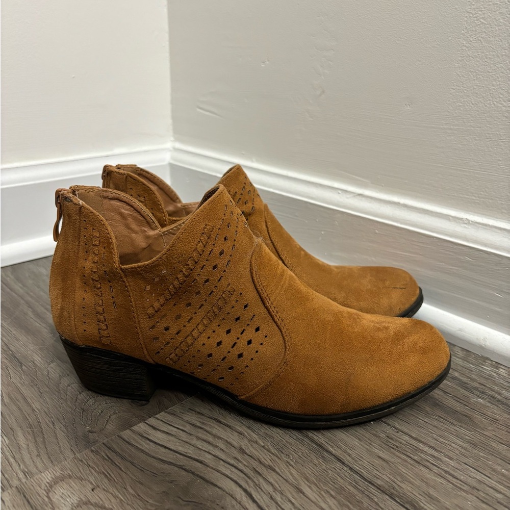 Tan booties